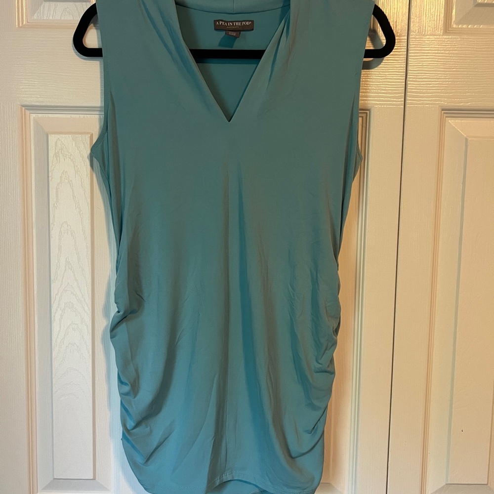 A Pea in the Pod Ruched Sleeveless Tunic